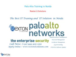 Palo Alto Training in Noida