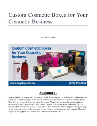 Custom Cosmetic Boxes for Your Cosmetic Business