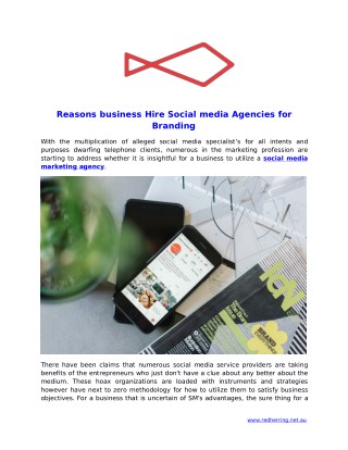 Reasons business Hire Social media Agencies for Branding