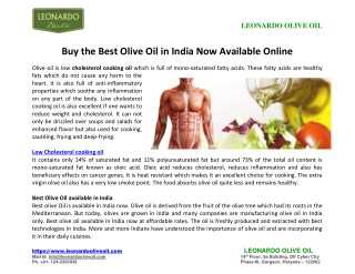 Buy the Best Olive Oil in India Now Available Online