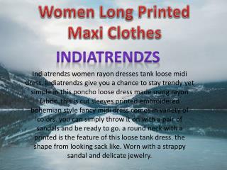 Women Long Printed Maxi Clothes