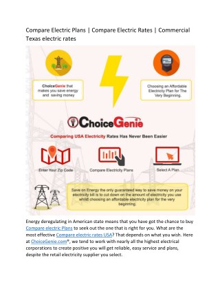 Compare Electric Rates-Texas Electric Rates-Texas Electric Company-Compare Electric Plans