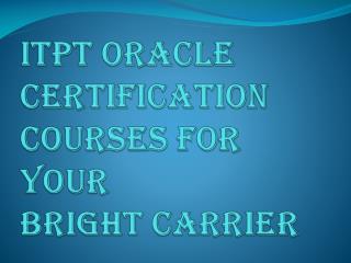 How Oracle Certification Courses Help You to Find the Right Job Path