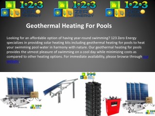 Best Affordable Geothermal Heating For Pools