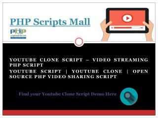 Youtube Clone Script - VideoStreaming PHP Script