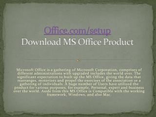 OFFICE.COM/SETUP ACTIVATE YOUR MS OFFICE ACCOUNT ONLINE