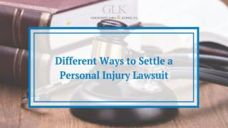 Different Ways to Settle a Personal Injury Lawsuit