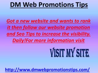 DM Web Promotions Tips