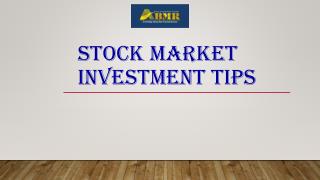 Stock Market Investment Tips