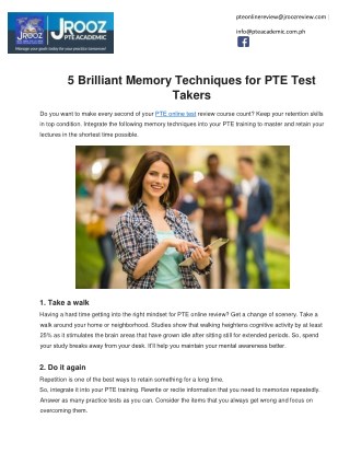 5 Brilliant Memory Techniques for PTE Test Takers