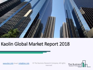 Kaolin Global Market Report 2018