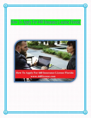 How To Apply For 440 Insurance License Florida