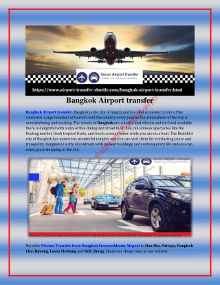 Bangkok Airport Transfers