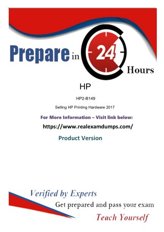 HP2-B149 HP Real Exam Questions - 100% Free PDF Files