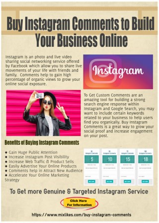 Buy Instagram Comments to Build Your Business Online