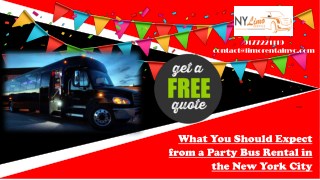 What You Should Expect from a Party Bus Rental in the New York City