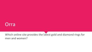 Which online site provides the latest gold and diamond rings for men and women