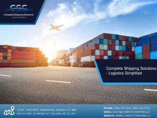 Complete Shipping Solutions - Logistics Simplified