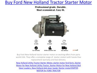 Buy Ford New Holland Tractor Starter Motor
