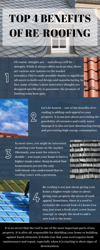Top 4 Benefits Of Re-Roofing
