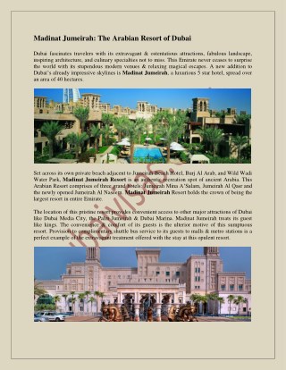 Madinat Jumeirah: The Arabian Resort of Dubai