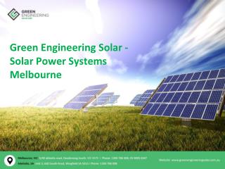 Green Engineering Solar - Solar Power Systems Melbourne