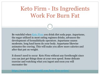 Keto Firm : Its A Perfect Solution For Fat Burning