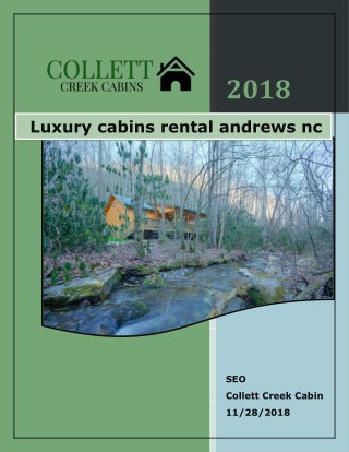 Luxury cabins rental andrews nc