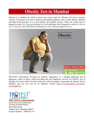 Obesity Test in Mumbai