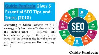 Guido Paniccia Gives 5 Essential SEO Tips and Tricks (2018)