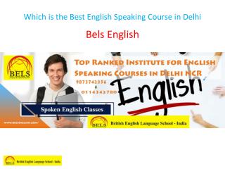 Which is the Best English Speaking Course in Delhi