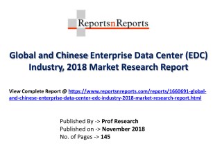 Global Enterprise Data Center (EDC) industry Top Players Market Share Analysis 2018