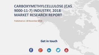 Carboxymethylcellulose (Cas 9000-11-7) Industry, 2018 Market Research Report