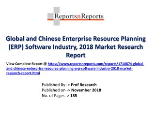 Global Enterprise Resource Planning (ERP) Software Industry with a focus on the Chinese Market