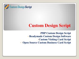 PHP Custom Design Script - Open Source Custom Business Card Script