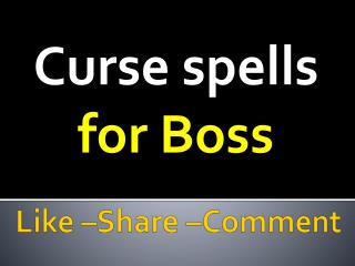 Curse Spells For Boss