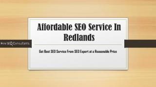 Affordable SEO Service In Redlands