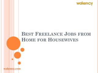 Best Freelance Jobs from Home for Housewives