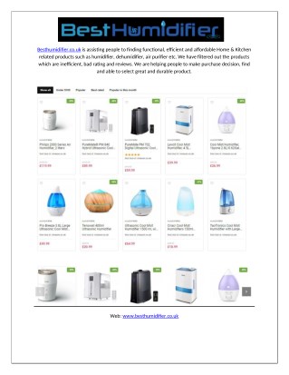 Best dehumidifiers UK