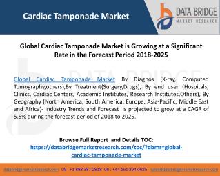 Global Cardiac Tamponade Market is Growing at a Significant Rate in the Forecast Period 2018-2025
