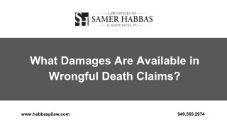 What damages are available in wrongful death claims?