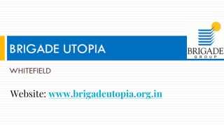 Builder Floors For Sale In Brigade Cornerstone Utopia Bangalore