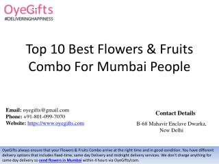 Top 10 Best Flowers & Fruits Combo For Mumbai People