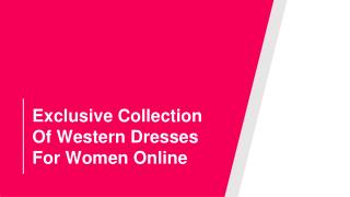 Trending Collection Of Western Dresses For Women