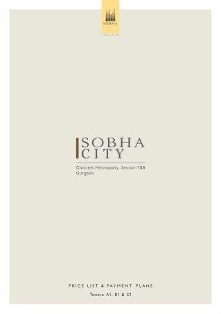 Sobha City Pay on Possession Plan