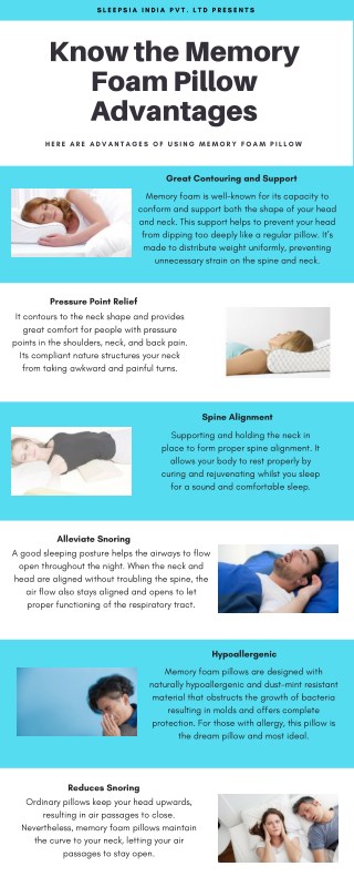 Know Sleepsia Memory Foam Pillow Advantages