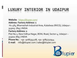 Luxury Interior in Udaipur