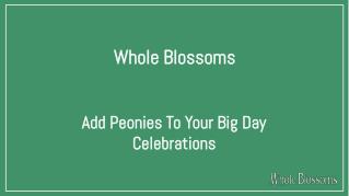 Add Bulk Peonies to Your Big & Special Celebrations