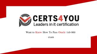 1z0-980 Exam Dumps PDF
