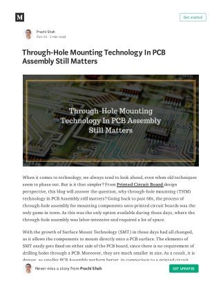 Through-Hole Mounting Technology In PCB Assembly Still Matters